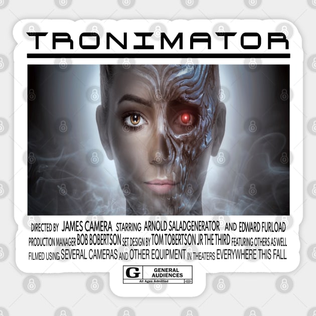 TRONIMATOR Movie Poster Off Brand Knock Off Boot Shirt Sticker by blueversion